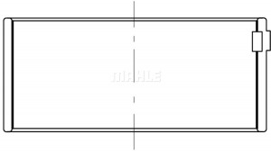Вкладыши шатунные ДВС STD RVU MIDR 06.23.56 A/41 Euro 2; MIDR 06.23.56 A3 Euro 2 209 PL 20646 000 MAHLE KNECHT