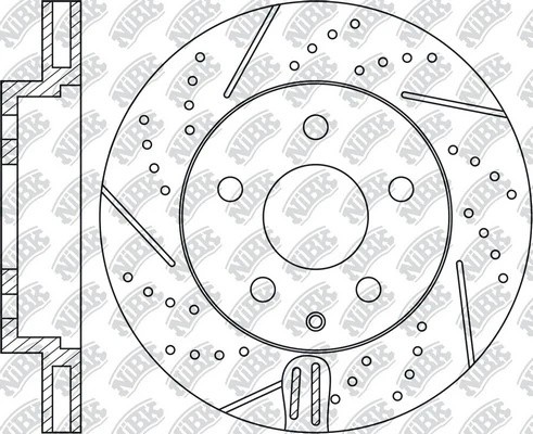 Диск тормозной MAZDA 3 (13-) передний перфорированный (1шт.) NIBK RN1564DSET NIBK