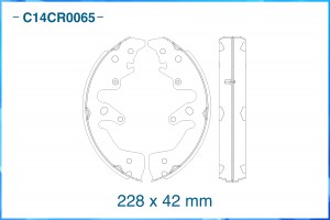 Тормозные колодки задние барабанные C14CR0065 C14CR0065 CWORKS