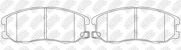Колодки тормозные CHEVROLET CAPTIVA/OPEL ANTARA 2.0D/2.4/3.2 07- передние PN0068 PN0068 NIBK
