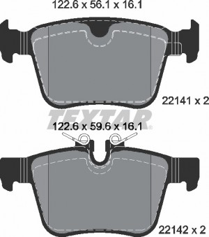 Колодки тормозные VOLVO XC90 (15-) задние (4шт.) TEXTAR 2214101 TEXTAR