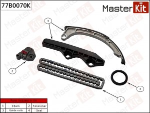Комплект цепи ГРМ Nissan Micra/Note 1.2i-1.4i 16V без звездочек 77B0070K 77B0070K MASTER KIT