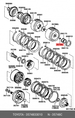 ПРОКЛАДКА 35748-33010 35748-33010 TOYOTA