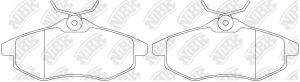 Колодки тормозные CITROEN C2,C3 (1.1/1.4) (02-) передние (4шт.) NIBK PN0207 NIBK
