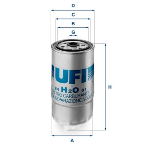 Фильтр топливный дизельный 24.H2O.01 24.H2O.01 UFI