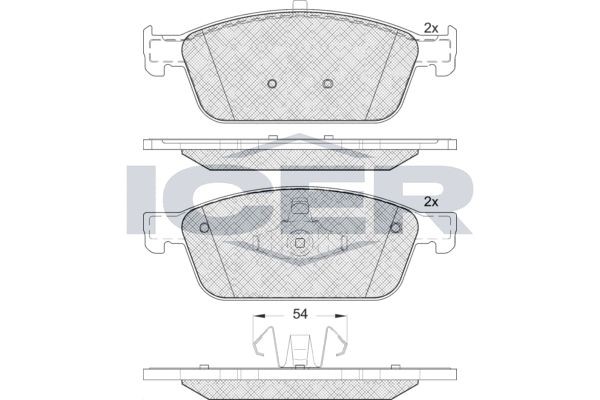 182134 колодки дисковые передние!\ Ford Focus/Kuga 1.6/2.0i/TDCi 12> 182134 ICER