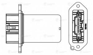 Резистор э/вент. отоп. а/м Mazda 3 (BK) (03-) (manual A/C) LFR2540 LFR 2540 LUZAR