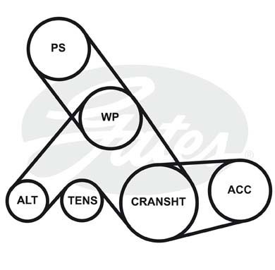 Ремень приводной поликлиновой 3PK668 GATES 3-PK-668 GATES