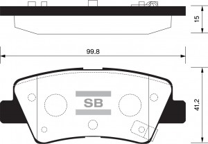 Колодки тормозные HYUNDAI VELOSTER 11/KIA RIO 11- задние SP1407 SP1407 SANGSIN