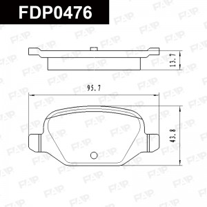 FDP0476 колодки дисковые! задние\ Fiat Punto 1.8i 16V 130 HGT 99>/Doblo 1.2i/1.9 FDP0476 FAP