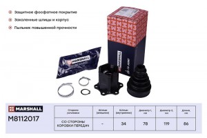 ШРУС внутр. Audi A3 8P 8V 03- Skoda Octavia II A5 III A7 04- VW Jetta V 05-  Tig M8112017 MARSHALL