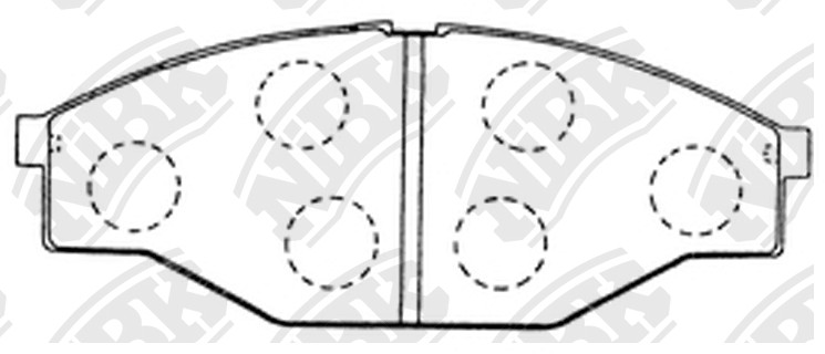 Колодки тормозные TOYOTA Hilux (88-97) передние (4шт.) NIBK PN1166 NIBK