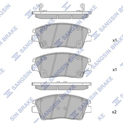Колодки тормозные дисковые передние ALL NEW TUCSON (SEVERE DUTY) SP1844SD SP1844SD SANGSIN