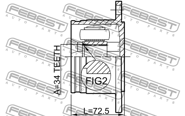 ШРУС 1211-TERRH 1211-TERRH FEBEST
