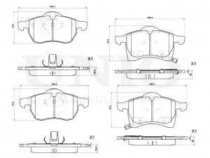 Колодки тормозные диск. передние BRP-20338 UNIO