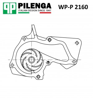Помпа системы охлаждения FORD, MAZDA, VOLVO 1.6 WP-P2160 WPP2160 PILENGA