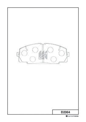 Замена на D2064H Колодки тормозные дисковые D2064 D2064 MK KASHIYAMA