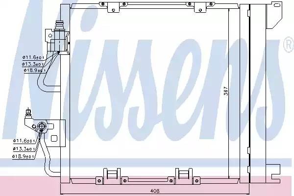 8FC 351 301-751=VL817847=AVA OL5368 [1850099] !радиатор конд.\ Opel Astra 1.7CDT 94768 NISSENS