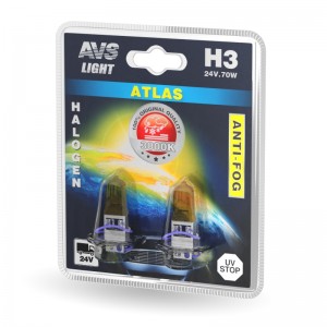 Лампа 24V H3 70W PK22s блистер (2шт.) AVS A78628S AVS