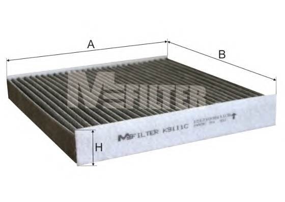 фильтр салона! угольный\ Ford Transit 2.0-3.2TDCI 06> K9111C MFILTER AUTOMOTIVE FILTERS