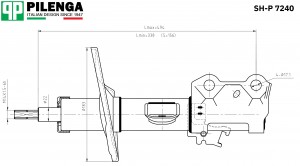 Амортизатор передний левый, газовый TOYOTA COROLLA 150 SH-P7240 SH-P7240 PILENGA