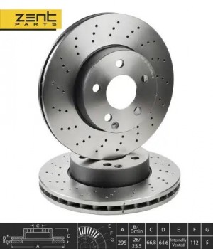 диск тормозной передний MB W204/S204/A207/C207 2.0-3.0/2.0-2.5CDi 07> Z06086 ZENTPARTS