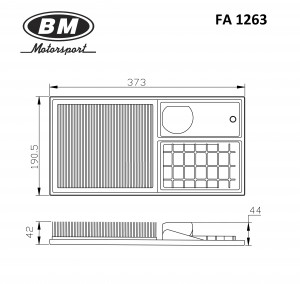 Фильтр воздушный  FA1263 FA1263 BM MOTORSPORT