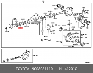 сальник дифференциала!\ Toyota 90080-31110 TOYOTA