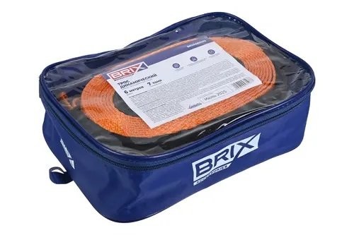 трос динамический! стропа рывковая 7т, 6м, с петлями, с сумкой BRX0080032 BRIX