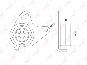 Ролик натяжной / ГРМ подходит для HYUNDAI Galloper I-II 2.5D 91-03 / H-1/Starex  PB-1030 LYNXAUTO