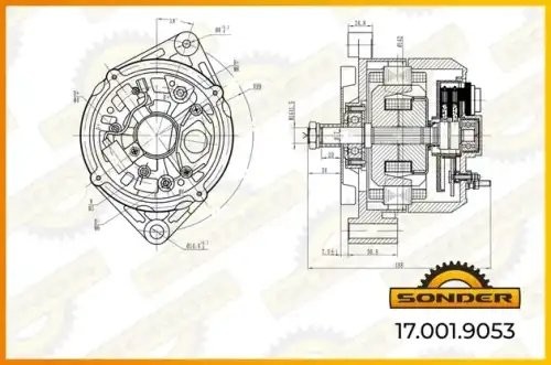 Генератор Premium 24V, 80A без шкива о.н MAHLE - MG 442 — 2 года безусловной гар 170019053 SONDER