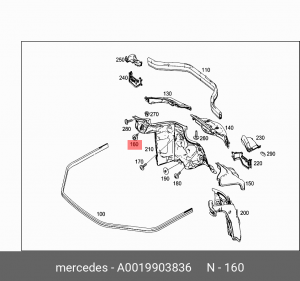 БОЛТ A 001 990 38 36 MERCEDES BENZ