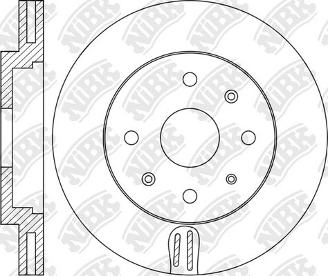 Диск тормозной OPEL ASTRA 04-10/MERIVA 03-10 передний RN1202 RN1202 NIBK