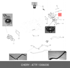 THERMOSTATSEAT 477F-1306030 CHERY