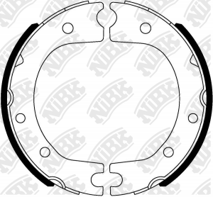 Колодки тормозные TOYOTA Land Cruiser (J100) стояночного тормоза (2шт.) NIBK FN0019 NIBK
