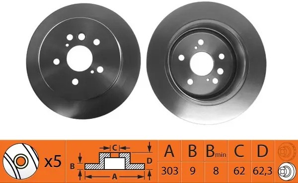 Диск тормозной задний TOYOTA RAV 4 II 1.8-2.0 00-06 BR21137 BR21137 SB NAGAMOCHI
