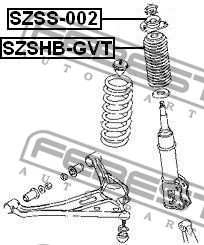Опора амортизатора SZSS-002 SZSS-002 FEBEST