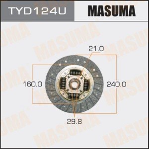 диск сцепления!\ Toyota Supra 3.0T 87-93 TYD124U MASUMA