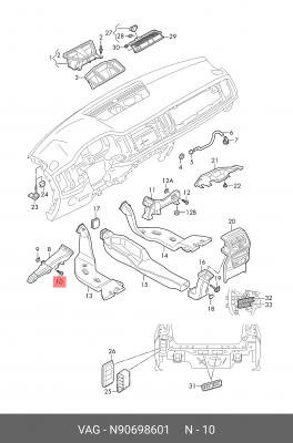 Винт VW AUDI OE N 906 986 01 VAG