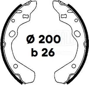 Колодки торм. Mazda 626 (87-) барабан. 200x26 (GF 4555) GF 4555 TRIALLI
