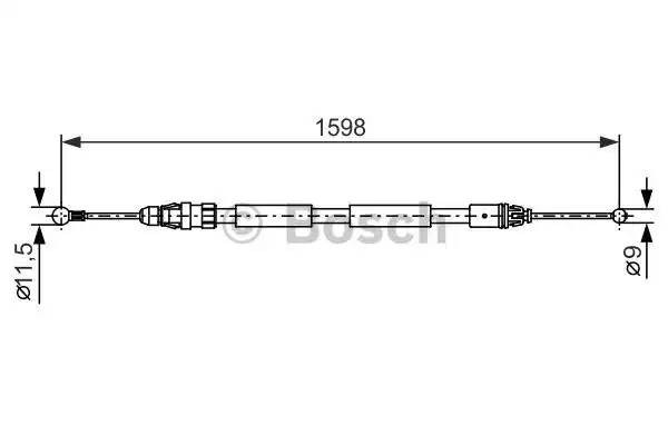 трос ручника прав.! L=1598/1465\ Renault Trafic all 01> 1 987 482 388 BOSCH