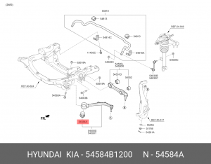Сайлентблок HYUNDAI Genesis (14-) рычага переднего OE 54584B1200 HYUNDAI KIA