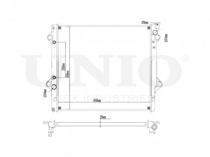 Радиатор охлаждения двигателя RAD-10024 UNIO