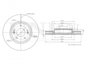Диск тормозной передний BRD-20012 UNIO