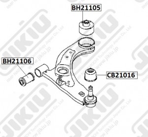 Пыльник опоры шаровой DAIHATSU SIRION CB21016 CB21016 JIKIU
