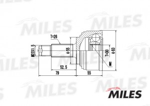 ШРУС наружный HONDA CIVIC 1.3-1.6 91-95 (GKN 301986) GA20138 GA20138 MILES