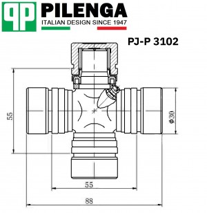 Крестовина карданного вала ГАЗ 3110, 3302, УАЗ PJ-P3102 PJP3102 PILENGA