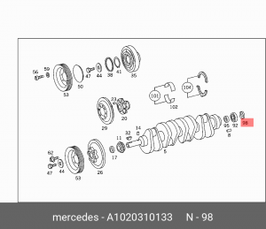 MERCEDES BENZ A 102 031 01 33 MERCEDES BENZ