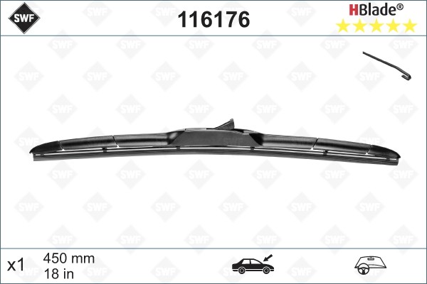 Щетка стеклоочистителя 450мм гибридная Hblade SWF 116176 SWF