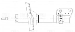 Амортизатор Subaru Forester (02-) (стойка) пер. прав. (AG 22353) AG 22353 TRIALLI